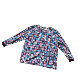 Smart Scrubs Floral and Heart Patterned Top